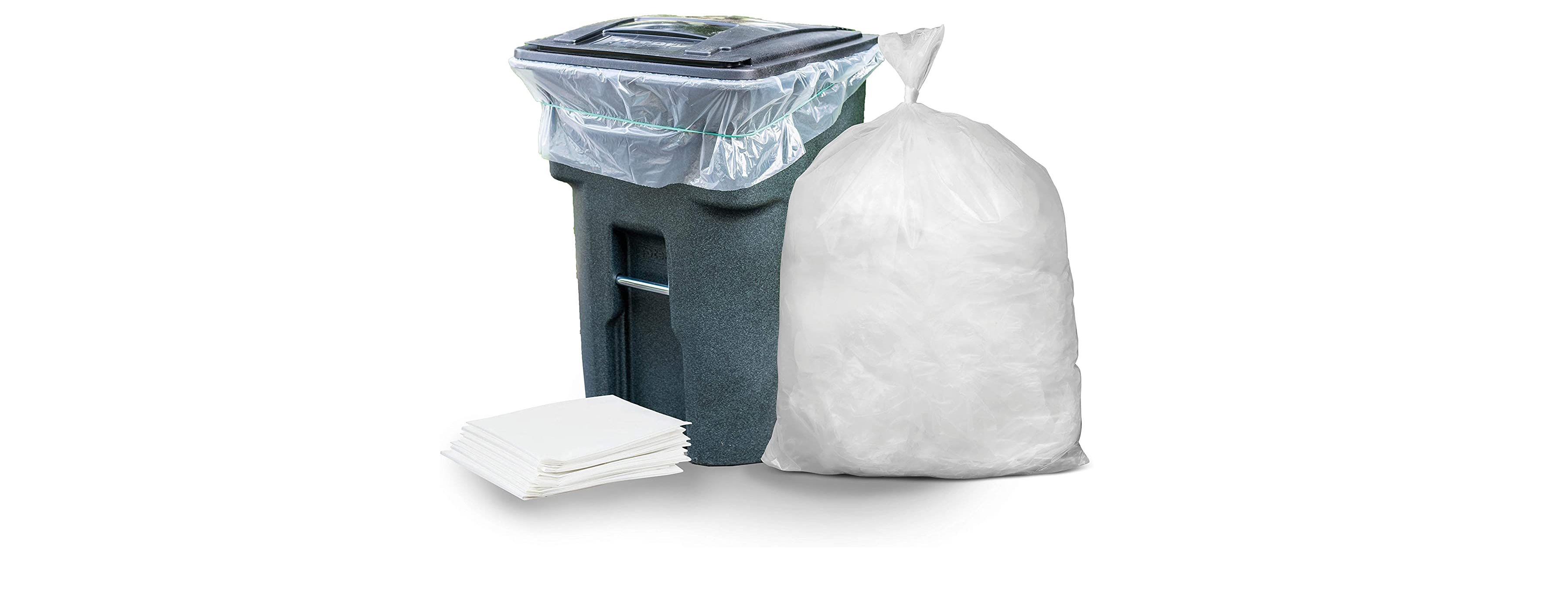 Clear garbage bags