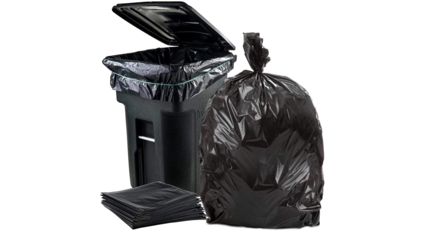 Black garbage bags